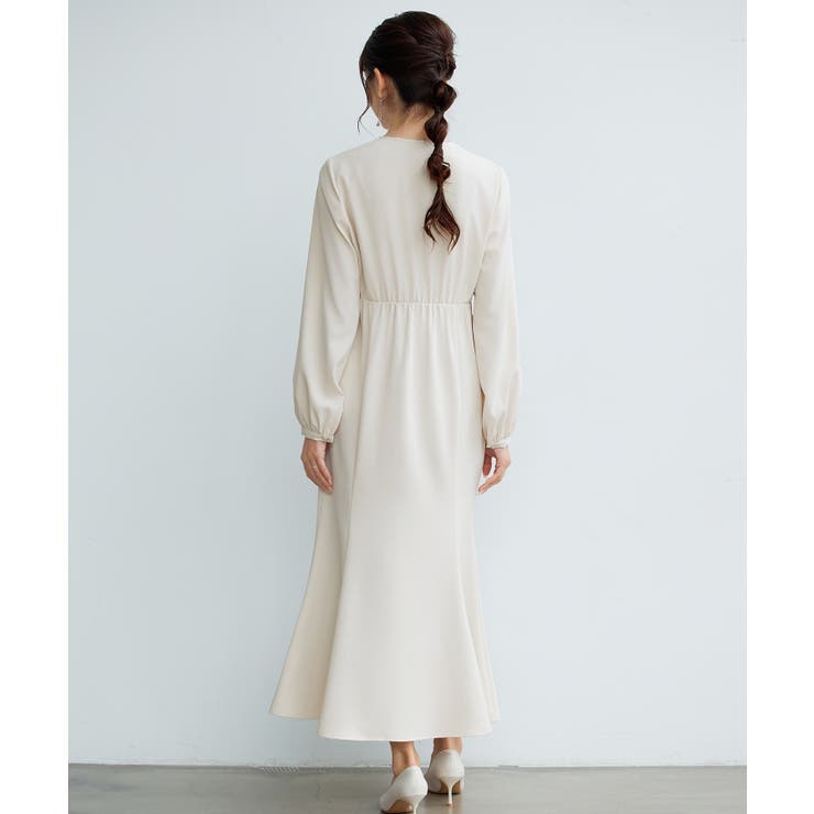 共布ベルト付きカシュクールワンピース | SAISON DE PAPILLON  | 詳細画像7 