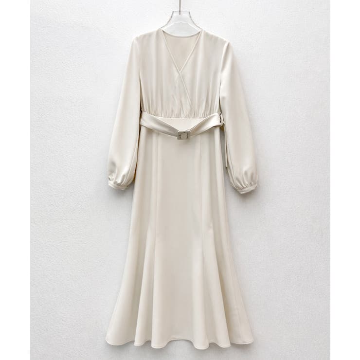 共布ベルト付きカシュクールワンピース | SAISON DE PAPILLON  | 詳細画像22 