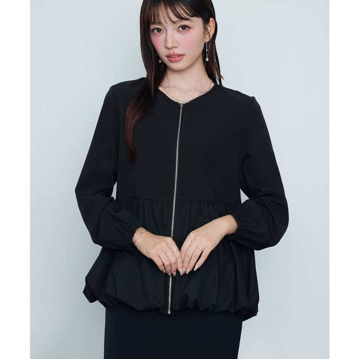 裾バルーン切り替えブルゾン | SAISON DE PAPILLON  | 詳細画像12 