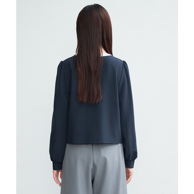 バイカラータックブラウス | SAISON DE PAPILLON  | 詳細画像5 