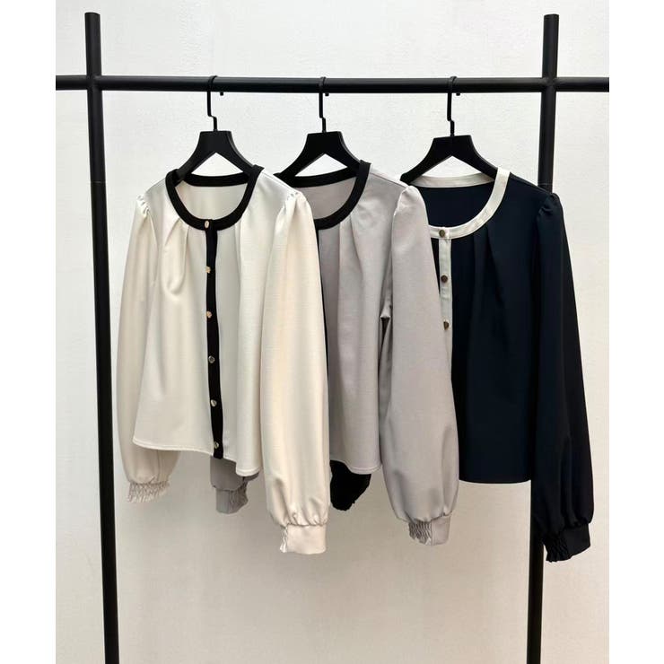 バイカラータックブラウス | SAISON DE PAPILLON  | 詳細画像26 