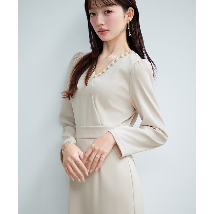 カシュクール風Iラインワンピース | SAISON DE PAPILLON  | 詳細画像12 