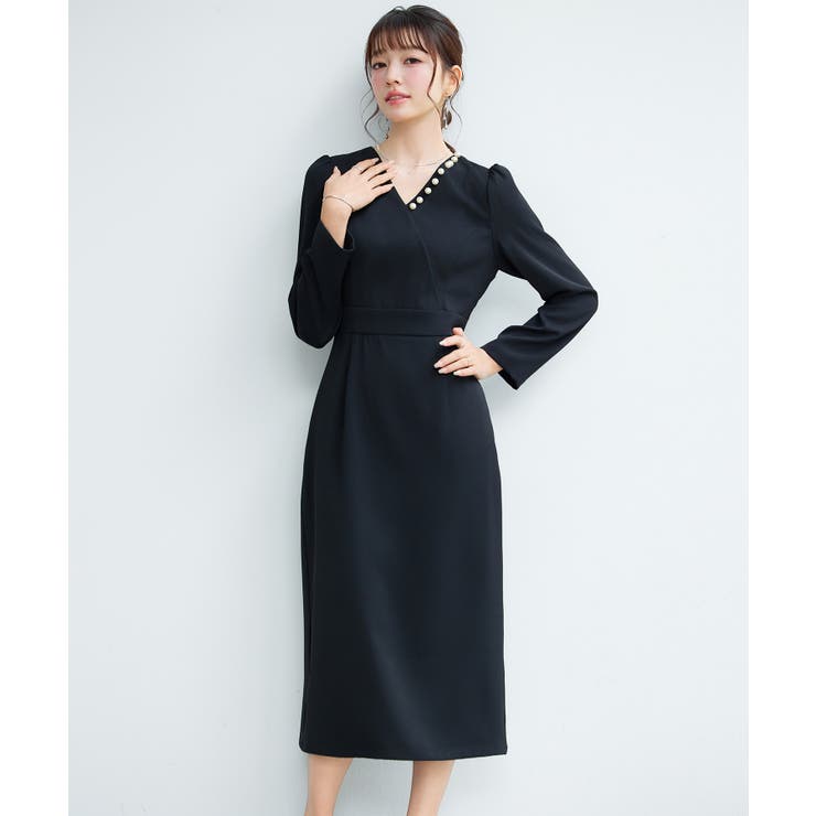 カシュクール風Iラインワンピース | SAISON DE PAPILLON  | 詳細画像14 