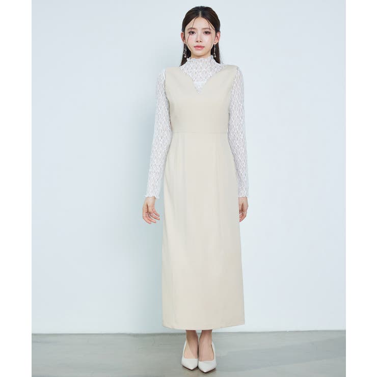 キーネックロング丈ジャンパースカート | SAISON DE PAPILLON  | 詳細画像5 