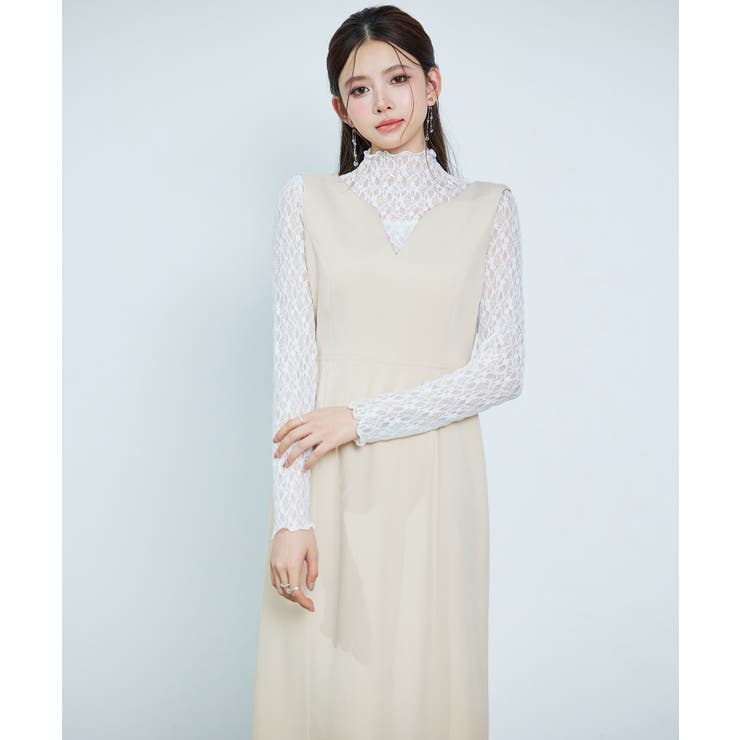 キーネックロング丈ジャンパースカート | SAISON DE PAPILLON  | 詳細画像6 