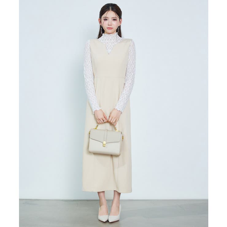 キーネックロング丈ジャンパースカート | SAISON DE PAPILLON  | 詳細画像7 