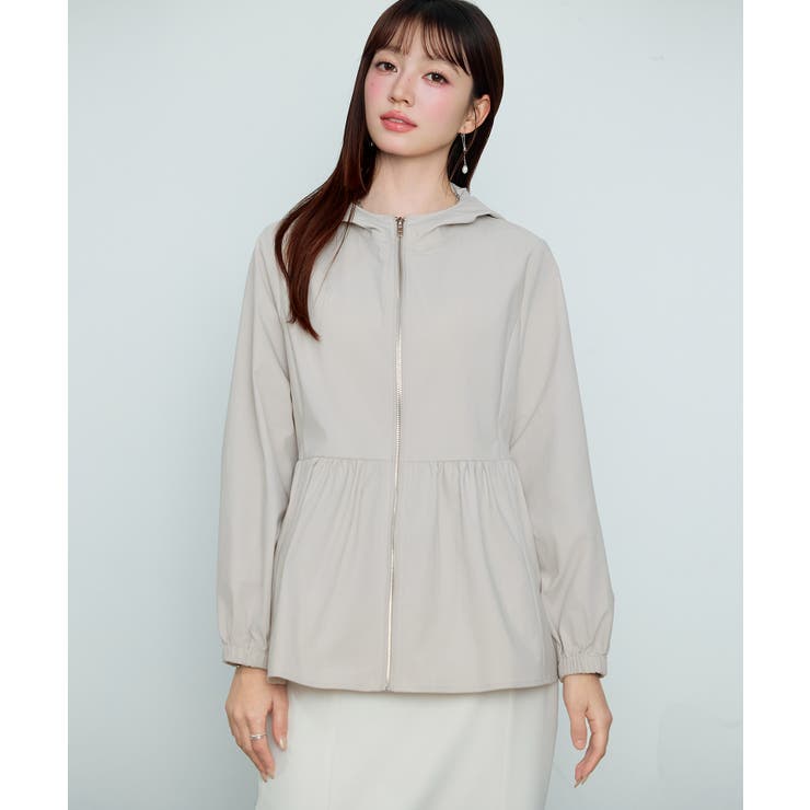 ベージュ | フレアシルエット撥水ブルゾン | SAISON DE PAPILLON 