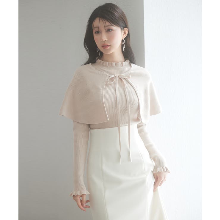 ケープカラーボレロとニット2点セット | SAISON DE PAPILLON  | 詳細画像14 