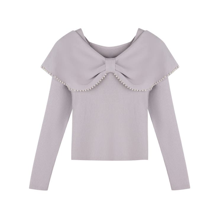 パールビッグリボンニットプルオーバー | SAISON DE PAPILLON  | 詳細画像30 