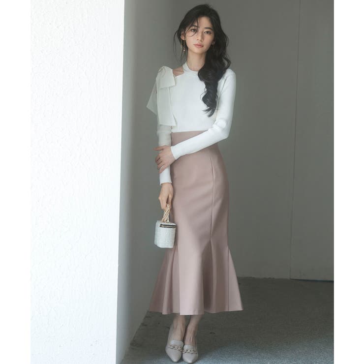 ワンショルダービッグリボンリブニット | SAISON DE PAPILLON  | 詳細画像21 