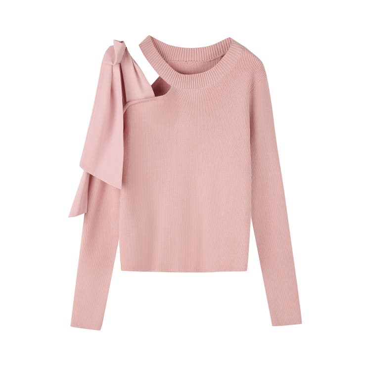 ワンショルダービッグリボンリブニット | SAISON DE PAPILLON  | 詳細画像35 