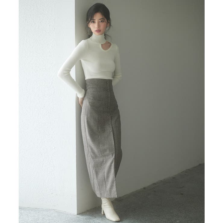 フロントオープンハイネックニットプルオーバー | SAISON DE PAPILLON  | 詳細画像11 