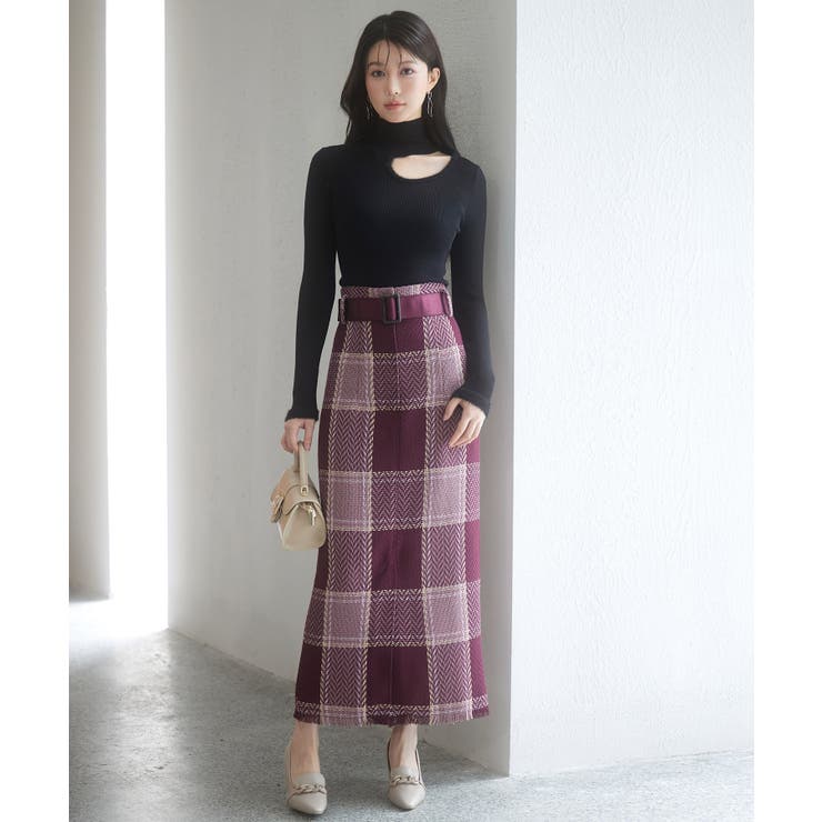 フロントオープンハイネックニットプルオーバー | SAISON DE PAPILLON  | 詳細画像20 