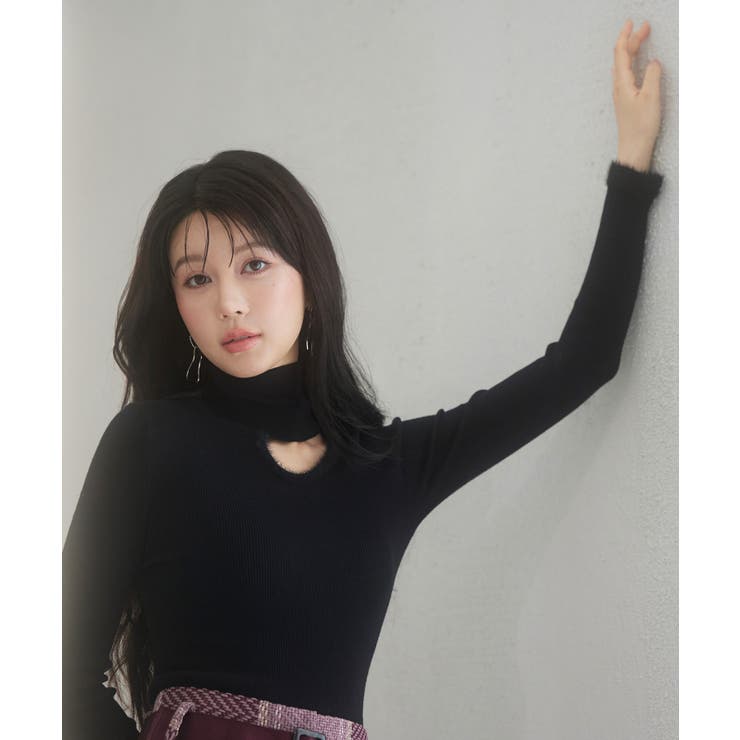 フロントオープンハイネックニットプルオーバー | SAISON DE PAPILLON  | 詳細画像22 