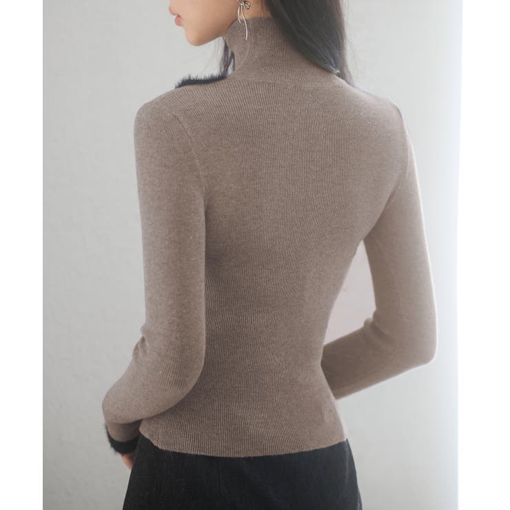 フロントオープンハイネックニットプルオーバー | SAISON DE PAPILLON  | 詳細画像26 