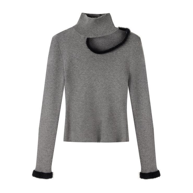 フロントオープンハイネックニットプルオーバー | SAISON DE PAPILLON  | 詳細画像31 