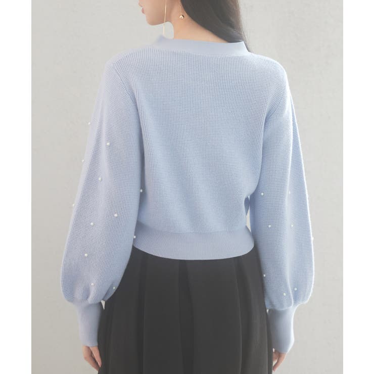 2wayボリュームスリーブショート丈ニット | SAISON DE PAPILLON  | 詳細画像35 
