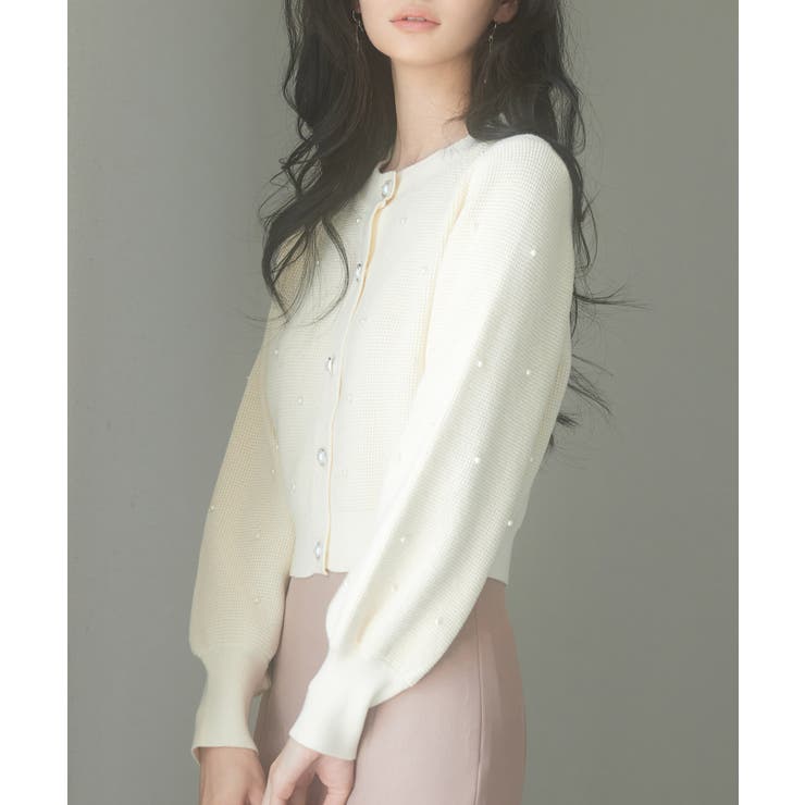 2wayボリュームスリーブショート丈ニット | SAISON DE PAPILLON  | 詳細画像21 