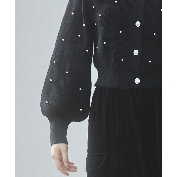 2wayボリュームスリーブショート丈ニット | SAISON DE PAPILLON  | 詳細画像17 