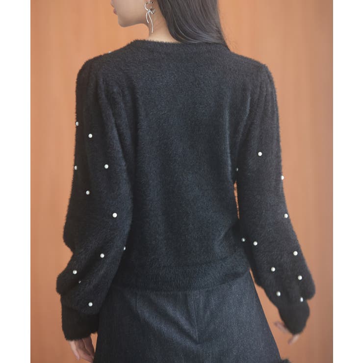 パール付きシャギー素材ニットプルオーバー | SAISON DE PAPILLON  | 詳細画像32 
