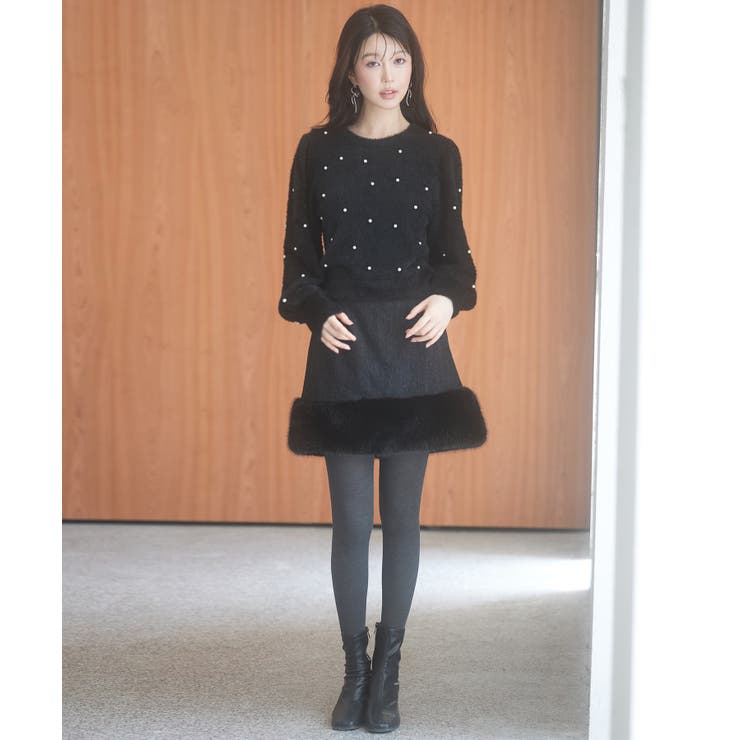 パール付きシャギー素材ニットプルオーバー | SAISON DE PAPILLON  | 詳細画像33 