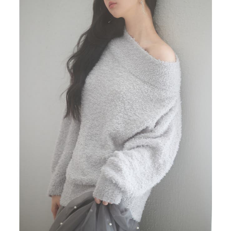 2wayネックチュールテープニットプルオーバー | SAISON DE PAPILLON  | 詳細画像21 