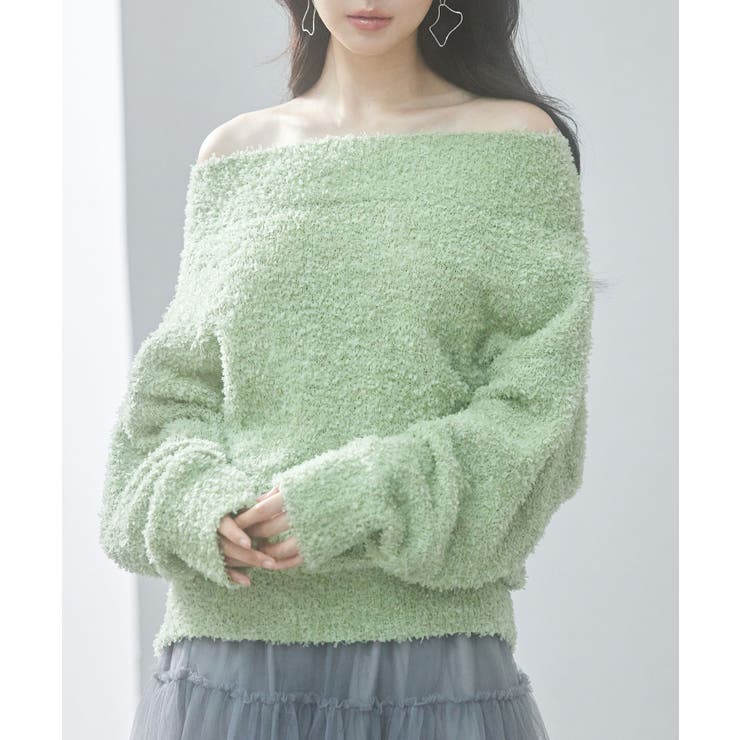 2wayネックチュールテープニットプルオーバー | SAISON DE PAPILLON  | 詳細画像10 