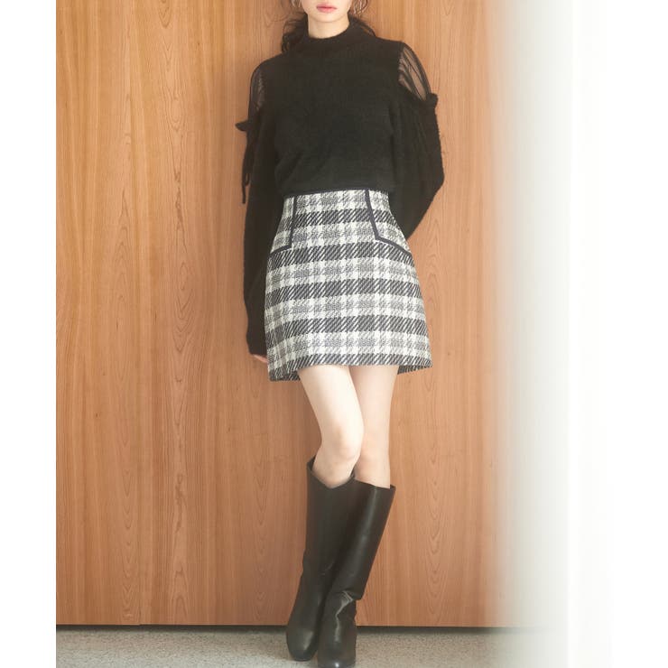 オープンショルダーシャギーニットプルオーバー | SAISON DE PAPILLON  | 詳細画像24 