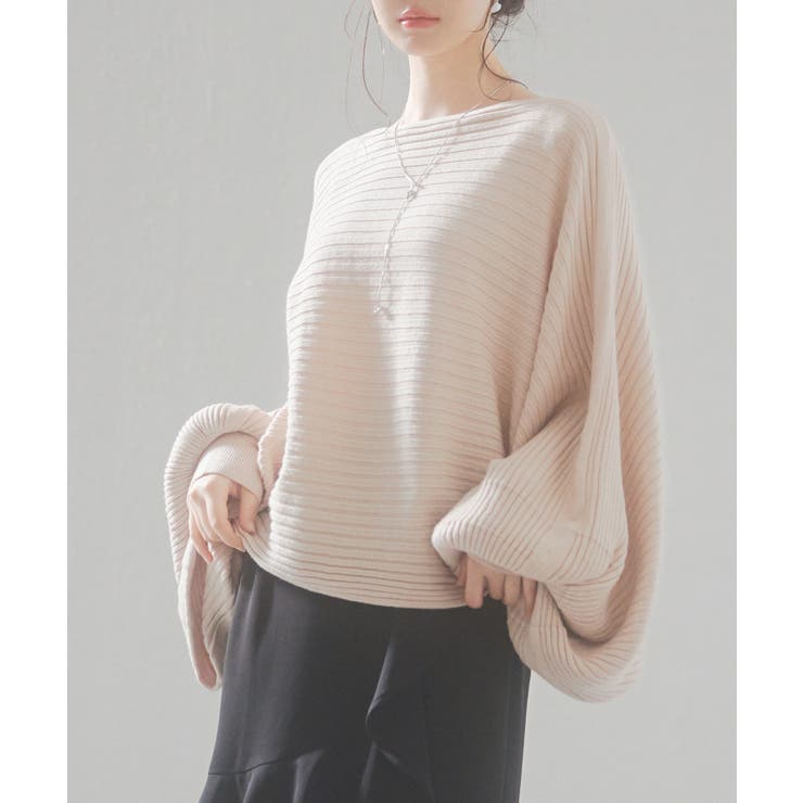 ボートネックドルマンスリーブニット | SAISON DE PAPILLON  | 詳細画像12 