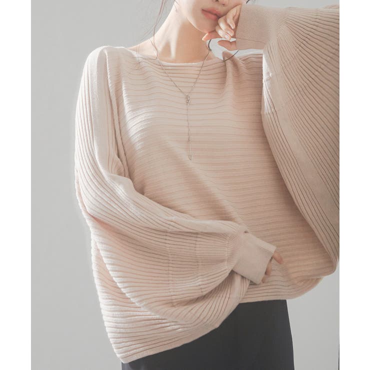 ボートネックドルマンスリーブニット | SAISON DE PAPILLON  | 詳細画像13 