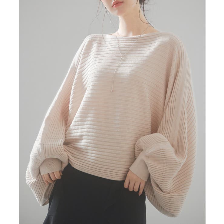 ボートネックドルマンスリーブニット | SAISON DE PAPILLON  | 詳細画像4 