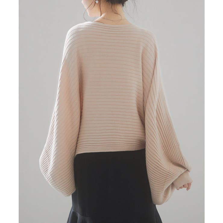 ボートネックドルマンスリーブニット | SAISON DE PAPILLON  | 詳細画像5 