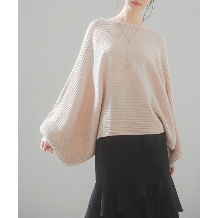 ボートネックドルマンスリーブニット | SAISON DE PAPILLON  | 詳細画像7 