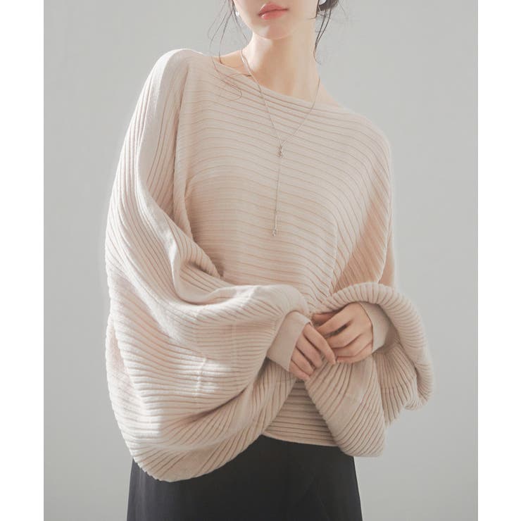 ボートネックドルマンスリーブニット | SAISON DE PAPILLON  | 詳細画像8 