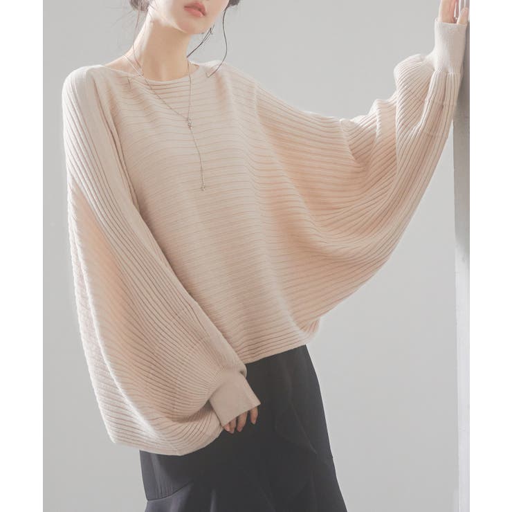 ボートネックドルマンスリーブニット | SAISON DE PAPILLON  | 詳細画像10 