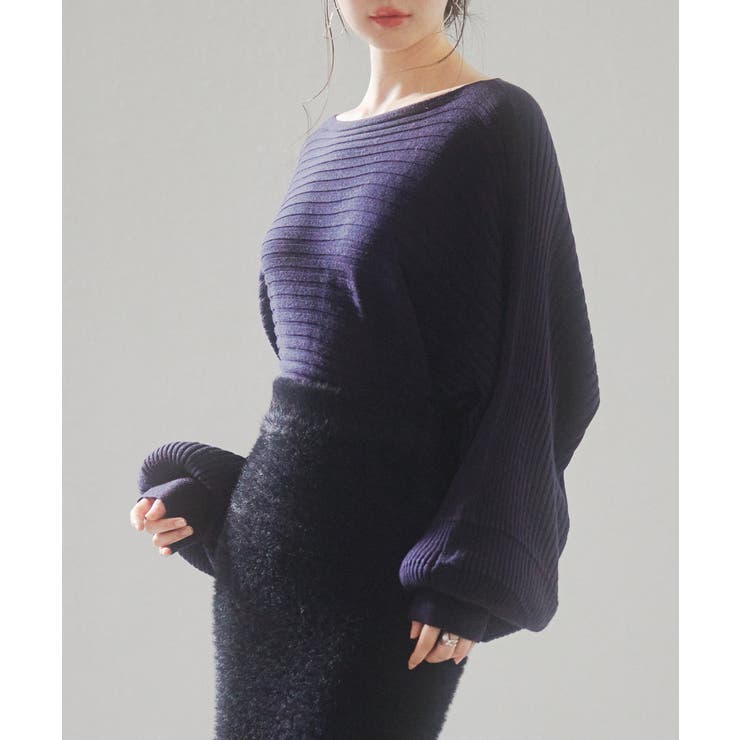 ボートネックドルマンスリーブニット | SAISON DE PAPILLON  | 詳細画像37 