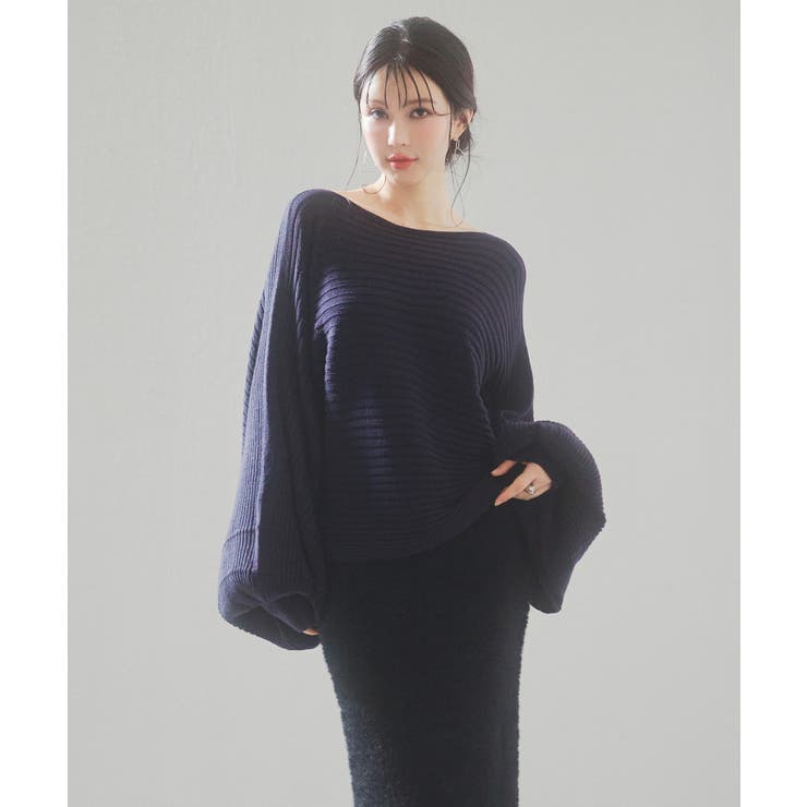 ボートネックドルマンスリーブニット | SAISON DE PAPILLON  | 詳細画像40 