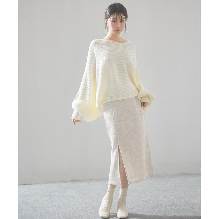 ボートネックドルマンスリーブニット | SAISON DE PAPILLON  | 詳細画像26 