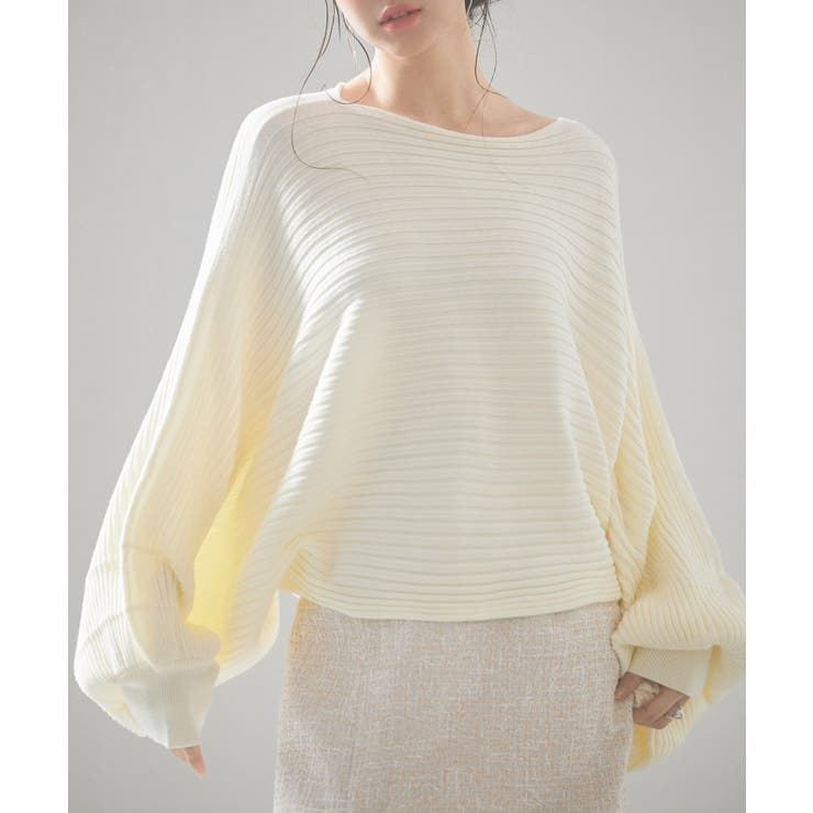 ボートネックドルマンスリーブニット | SAISON DE PAPILLON  | 詳細画像29 