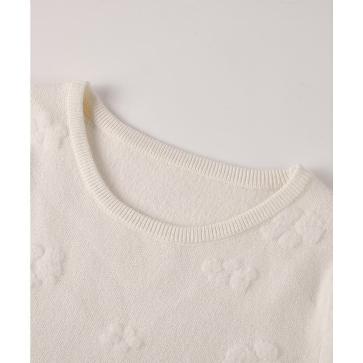フラワーモチーフ裏起毛ニットプルオーバー | SAISON DE PAPILLON  | 詳細画像29 