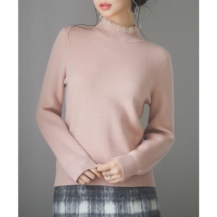 裏起毛ハイネックニットプルオーバー | SAISON DE PAPILLON  | 詳細画像3 