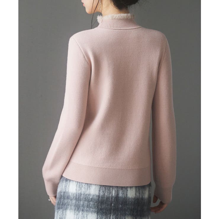 裏起毛ハイネックニットプルオーバー | SAISON DE PAPILLON  | 詳細画像4 