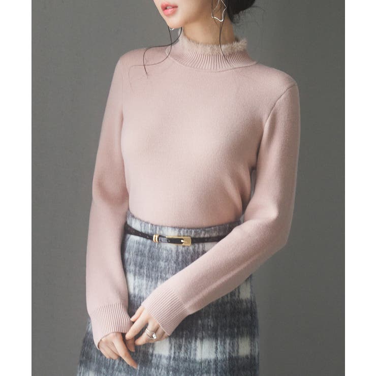 裏起毛ハイネックニットプルオーバー | SAISON DE PAPILLON  | 詳細画像7 