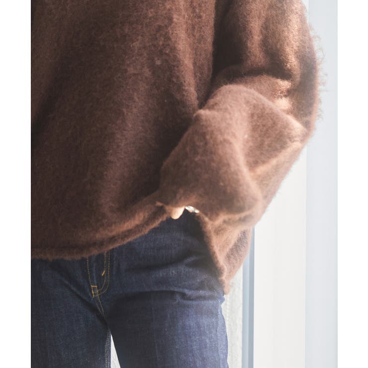 深めVネックドロップショルダーニットプルオーバー | SAISON DE PAPILLON  | 詳細画像11 