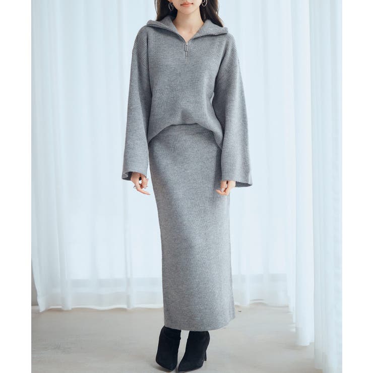 グレー | 着回し拔群ニットセットアップ | SAISON DE PAPILLON 