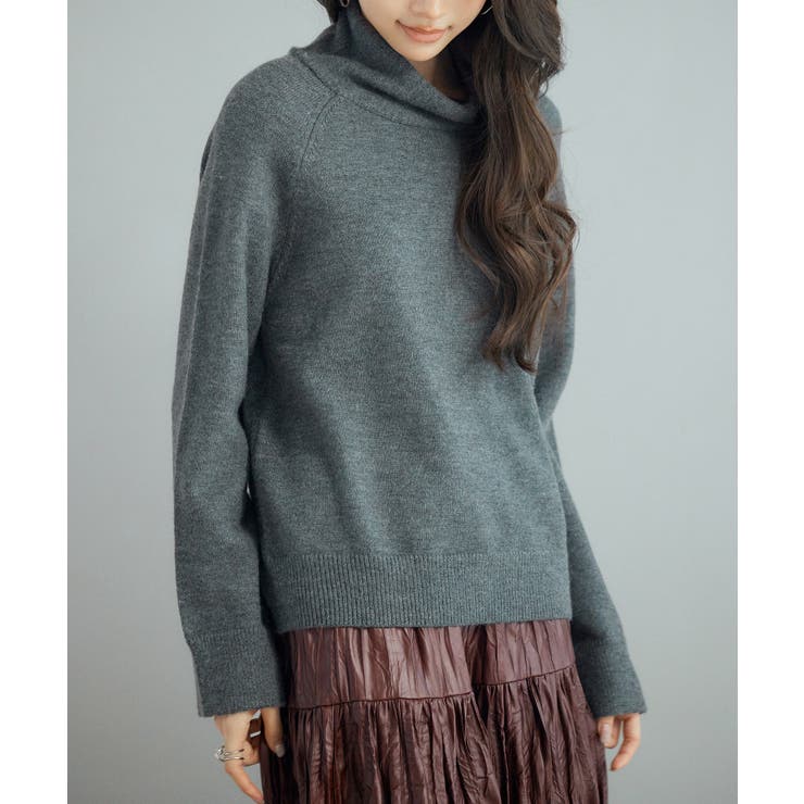 タートルネックニットプルオーバー | SAISON DE PAPILLON  | 詳細画像3 