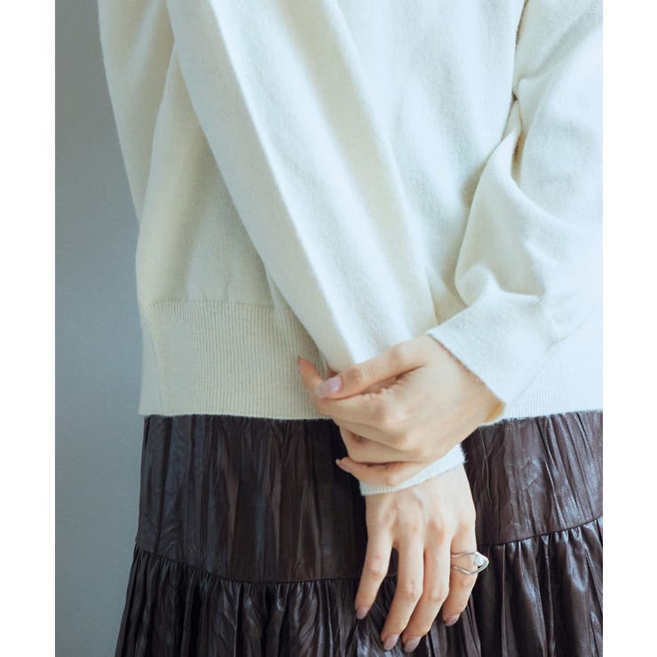 キーネックドロップショルダーニット | SAISON DE PAPILLON  | 詳細画像33 