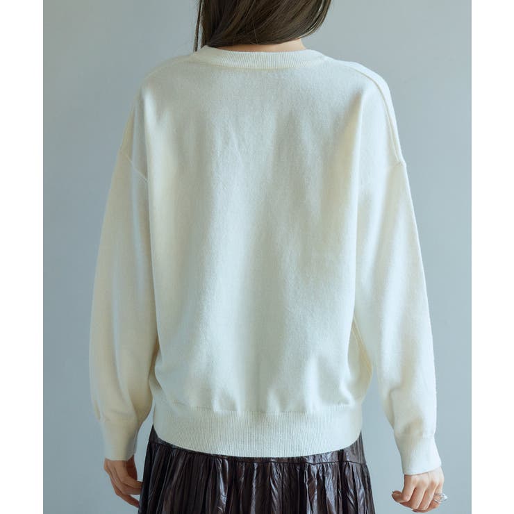 キーネックドロップショルダーニット | SAISON DE PAPILLON  | 詳細画像26 