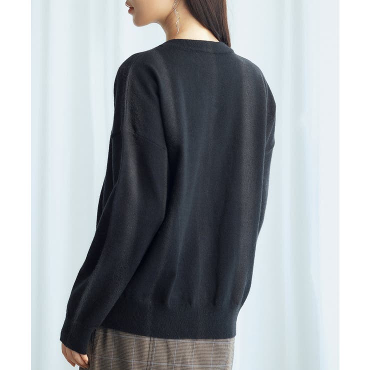 キーネックドロップショルダーニット | SAISON DE PAPILLON  | 詳細画像18 