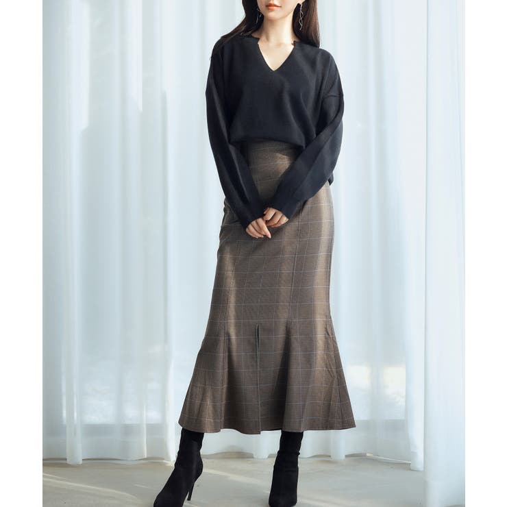 キーネックドロップショルダーニット | SAISON DE PAPILLON  | 詳細画像22 